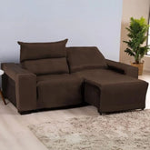 Veja detalhes lindos de capa para sofá retrátil elastex tabaco da Charme